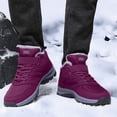 thumbnail image 2 of YLYL Men's Women's Snow Boots Buckle Warm Fur Lined No Slip Waterproof Winter Outdoor Trekking Walking Boots, 2 of 9