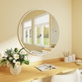thumbnail image 2 of HOMCOM 36 Inch Round Wall Mirror with Metal Frame for Bathroom White, 2 of 10