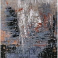 thumbnail image 1 of Ahgly Company Indoor Square Mid-Century Modern Charcoal Gray Oriental Area Rugs, 3' Square, 1 of 6