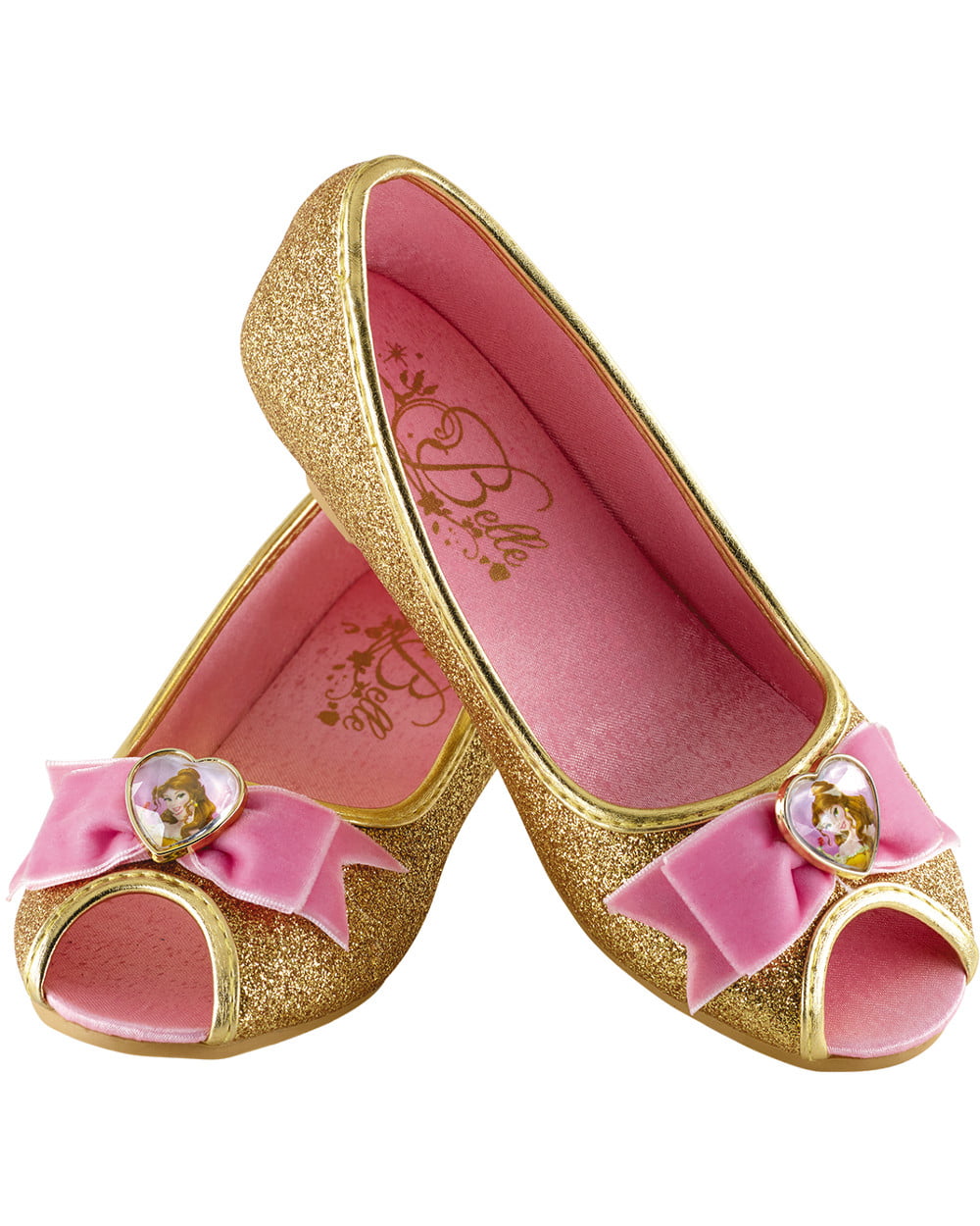 Girls Disney Princess Slippers Belle Beauty and The Beast Infant Size 11 Pink 