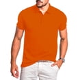 thumbnail image 6 of FLMEI Men's Stretch Golf Shirts Short Sleeve T-Shirt Summer Lapel Tees Slim Casual Tops for Mens S-4XL, 6 of 9
