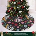 thumbnail image 6 of FMSHPON Halloween Skulls Xmas Christmas Tree Skirt Stand Mat for Holiday Party Decoration Indoor Outdoor 48 inches, 6 of 6