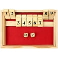 thumbnail image 4 of Shut The Box Game, Double-Sided Classic 9 Number Wooden Set with Dice Red- Adults and Children, 4 of 5