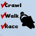 thumbnail image 2 of CafePress - Crawl Walk Race Body Suit - Baby Light Bodysuit, Size Newborn - 24 Months, 2 of 4