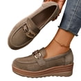 thumbnail image 4 of Willtoo Orthopedics Loafers For Women Platform Wedge Slip On Casual Shoes Thick Sole Moccasins Comfort Round Toe Fashion Walking Shoes, 4 of 4