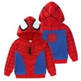 thumbnail image 1 of Sudadera con capucha Marvel Spider-Man para niños pequeños, forro polar con cremallera, color rojo, 1 of 9