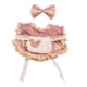 thumbnail image 3 of Figura de peluche con vestido a cuadros y accesorio para el cabello. Disfraces elegantes. Hazlo tú mismo. Rosa, 3 of 9