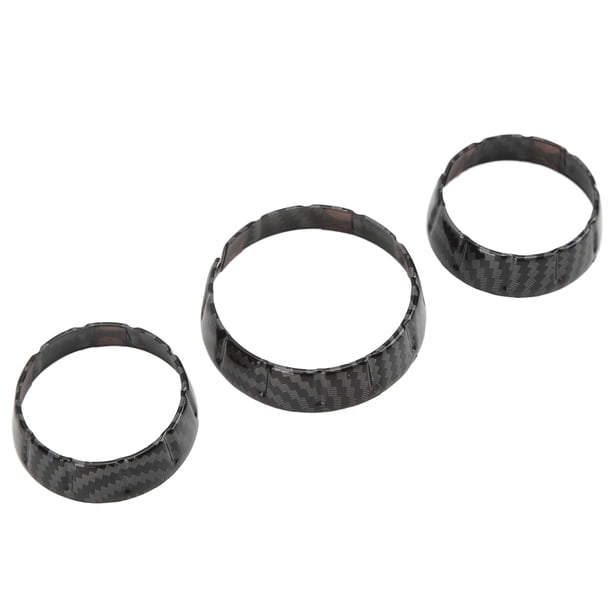 Embellecedor de cubierta de interruptor de aire acondicionado BuyWeek 3 piezas Estilo fibra de carbono