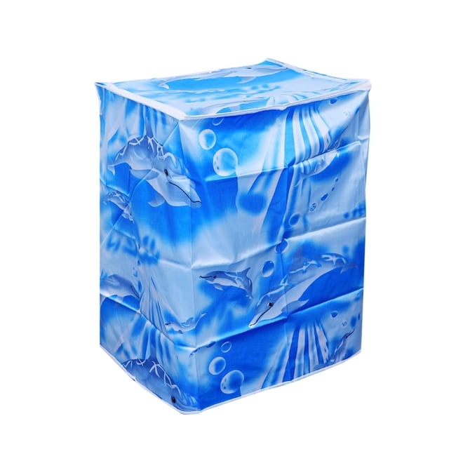 Shisuyan Fully Automatic Washing Machine Cover Polyester Satin Cloth Waterproof Washing Machine Case Protector (Wave)