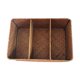 thumbnail image 1 of Cesta de almacenamiento de escritorio tejida con algas marinas, cesta tejida de 3 compartimentos para desechos (amarilla), 1 of 3