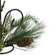 thumbnail image 4 of Northlight 10" Green Artificial Sprigs and Pine Cone Christmas Candle Holder, 4 of 4