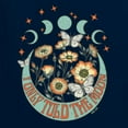 thumbnail image 6 of Wild Bobby I Only Told The Moon, Moon Phases Daisies and Butterflies Vintage Men Tee, Navy, Medium, 6 of 6