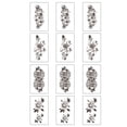 thumbnail image 1 of 12 hojas de tatuajes temporales para mujeres, kit de pegatinas de tatuajes para adultos, mujeres, niñas, tatuajes, 1 of 6