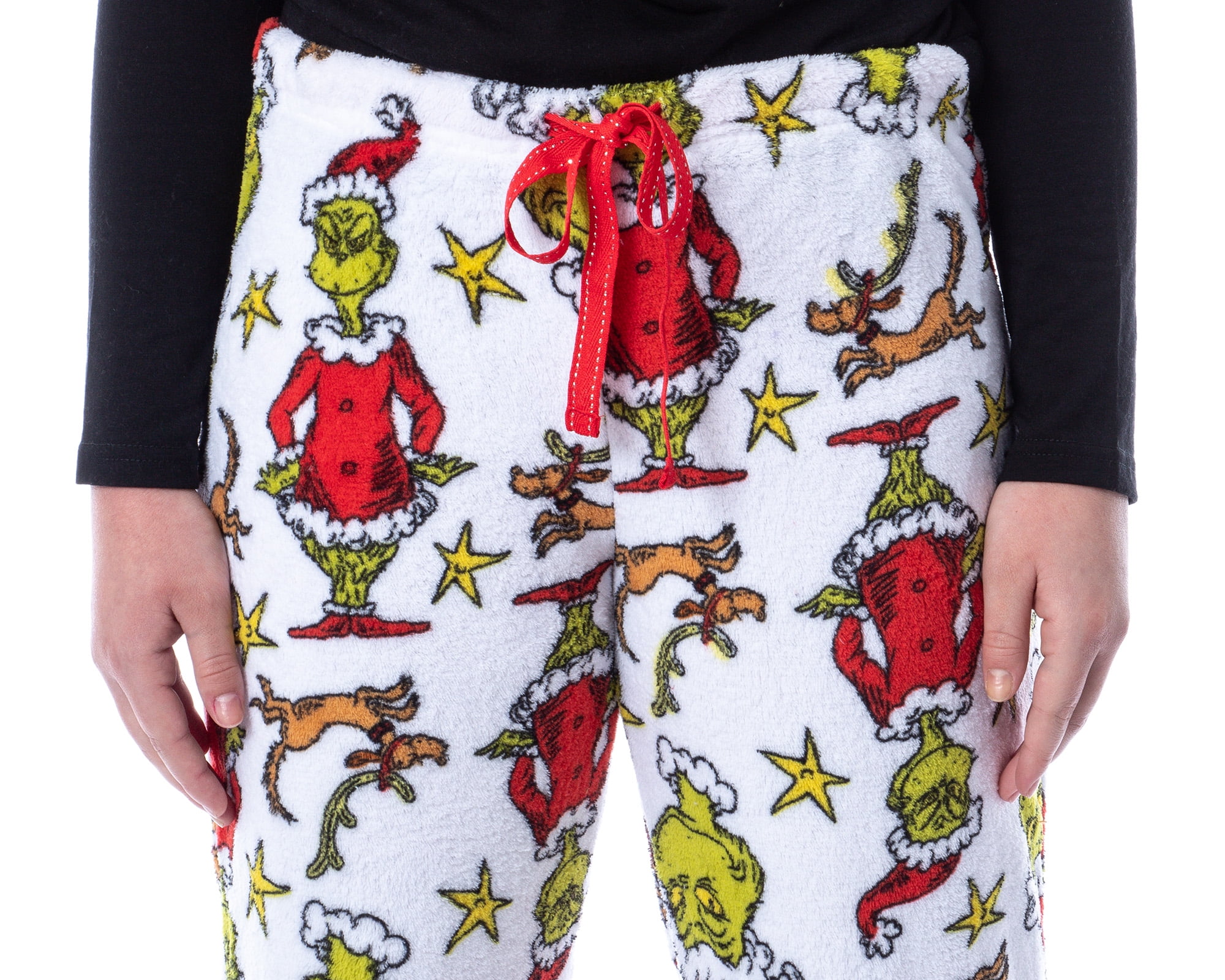 Dr Seuss Womens The Grinch Super Soft Plush Fleece Sleep Pants 
