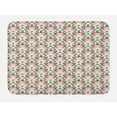 thumbnail image 1 of Boho Bath Mat, Exotic Illustration of Flamingo and Big Leaves Summer Hawaiian Tropic Pattern, Plush Bathroom Decor Mat with Non Slip Backing, 29.5" X 17.5", Coral Multicolor, by Ambesonne, 1 of 2