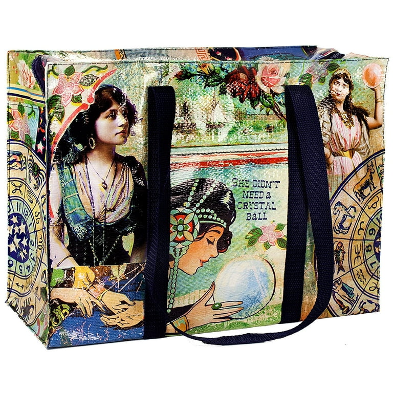 Shoulder Tote Blue Q Crystal Ball 15x11