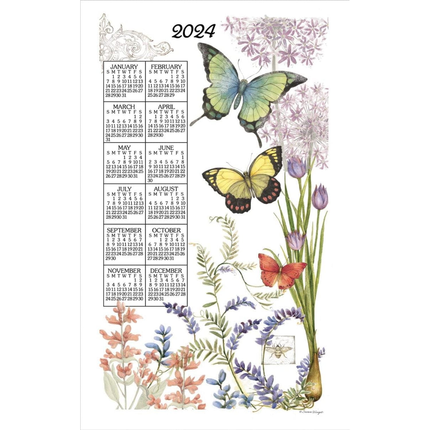 HYYYYH Designs Serendipity 2024 Calendar Towel