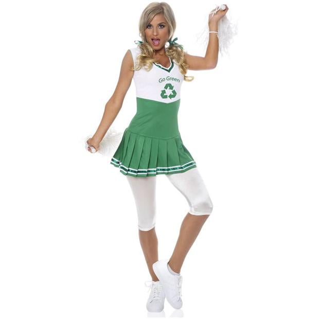 Women's Go Green Recycle Cheerleader Costume - Walmart.com