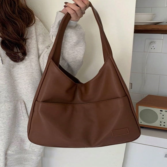 LNGOOR Snap Button Hobo Bag For Teen Girls Women College Students Rookies & White-Collar Workers Perfect For Office Work Business Commute Best Work Bag For Women Solid Color Hobo Bag Sim