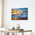 thumbnail image 2 of Coastal Wall Art Canvas Picture: Modern Beach Sunset Landscape Print Decor Horizontal Ocean Scene Sea Painting Seascape Seaside Seashore Artwork for Living Room Bedroom Home, 2 of 6