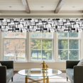 thumbnail image 4 of Curtain Valance for Windows Gray Geometric Stripes Kitchen Curtain Valances Modern Abstract Lines Valances Window Treatments Short Curtains for Kitchen Living Room Bedroom Home Decor 54x18 Inch, 4 of 9