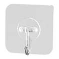 thumbnail image 4 of VEVOR Adhesive Hooks, 12 Pack Self-Adhesive Towel Coat Hooks, Heavy-Duty Wall Hook Hold 15 lbs (Max), Stainless Steel Sticky Hanger, for Bathroom, Kitchen, Hanging Towel, Coat & Keys (Transparent), 4 of 9