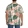 thumbnail image 3 of Pofeuu Lilies Flowers Print Mens Casual Short Sleeve Shirts Beach Summer Spread Collar Pocket Tops Men's Casual Short-sleeved Shirt-4X-Large, 3 of 5