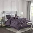thumbnail image 1 of Madison Park Laurel Ensemble de Literie 7 Pcs-Violet-Full, Prune, 1 of 2