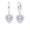 thumbnail image 2 of Sterling Silver Heart With Cubic Cubic Zirconia Stones Earring and Necklace Set SS-07, 2 of 4