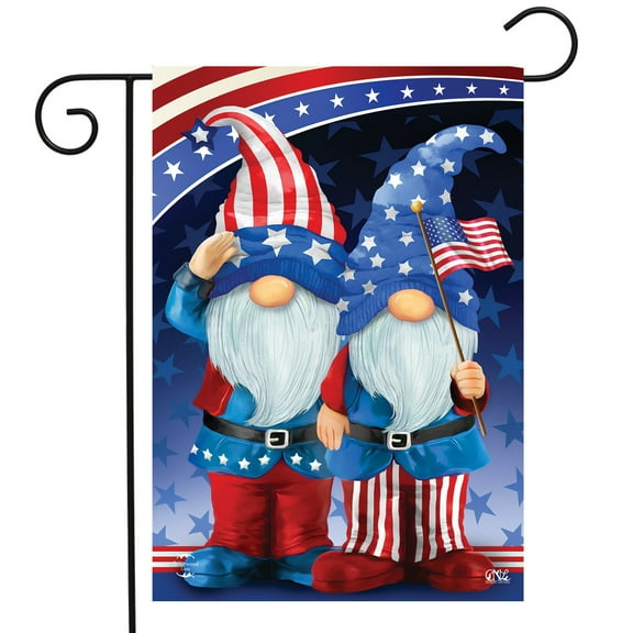 Briarwood Lane Patriotic Gnomes Garden Flag