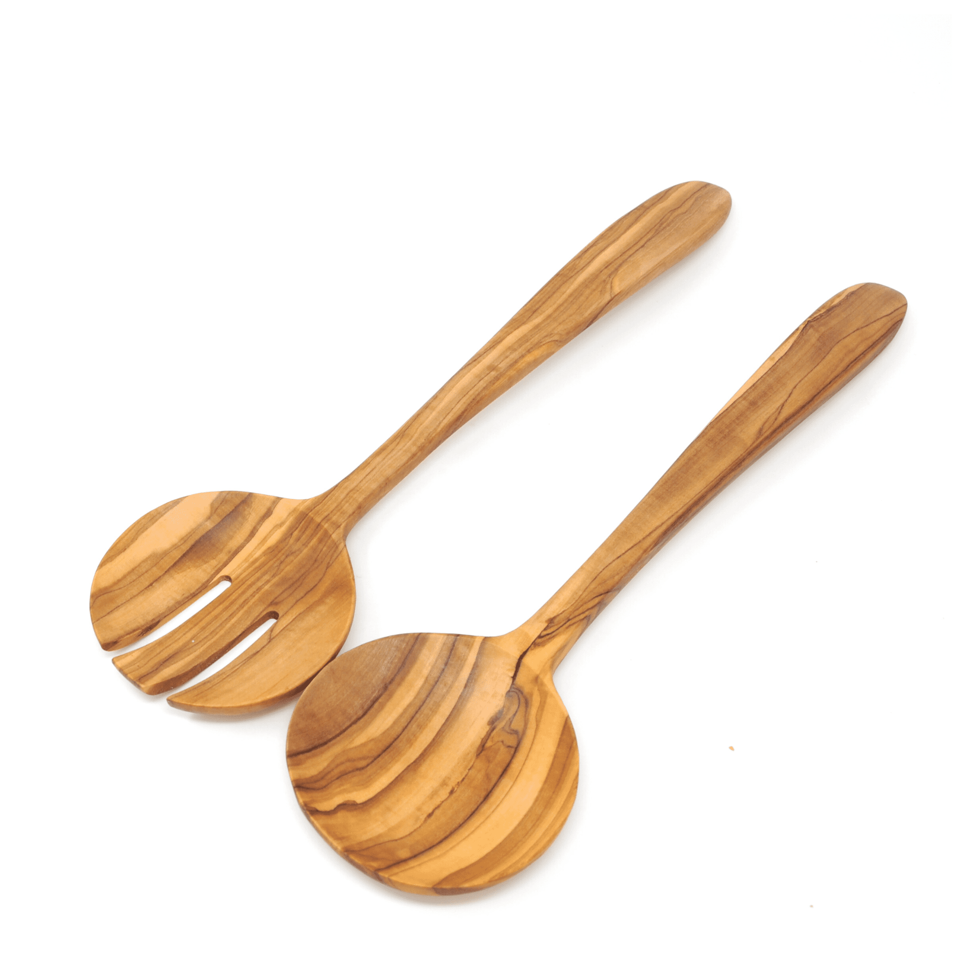 Salad Servers Olive Wood Serving Server bigmouth spoon and spork Wooden Server Best for Salad