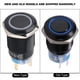 thumbnail image 5 of Interruptor plano de botón pulsador con pestillo autoblocante impermeable negro de 19 mm 12-24 V ON/OFF LED azul, 5 of 5
