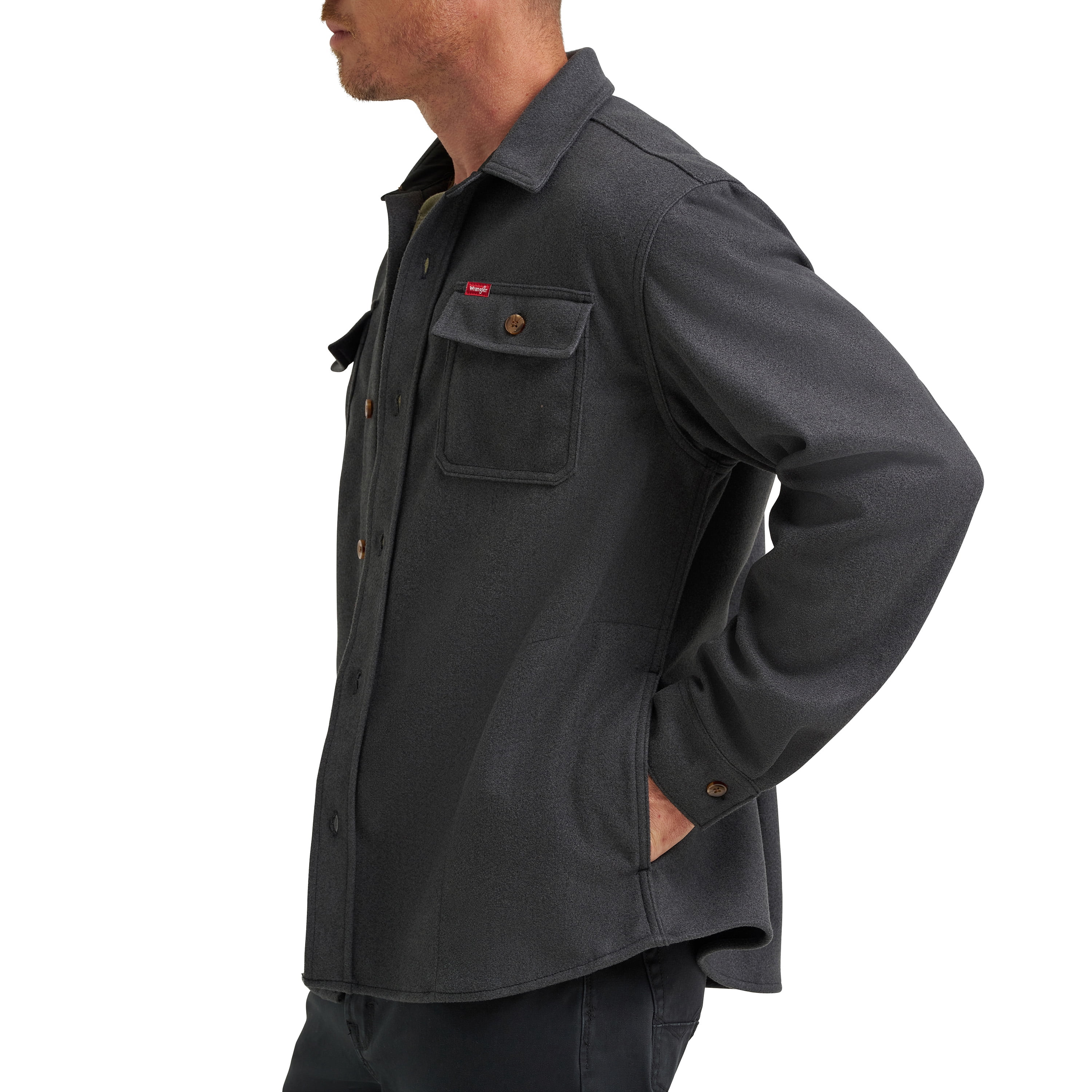 Wrangler® Men's Fleece Shirt Jacket, S-3XL