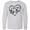AC-Heather Grey, variant on I Love My Big Bro in Black Chalk Heart Long Sleeve Youth T-Shirt