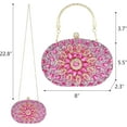 thumbnail image 3 of Kwuty Rhinestone Clutch Purses for Women Evening Wedding Formal - Round Pearl Clasp Handbag - Crystal Diamond Bag, 3 of 7