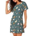 thumbnail image 2 of Balery Farm Animal Camisón de manga corta con cuello redondo para mujer, cómodo y elegante., 2 of 6