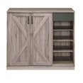 thumbnail image 2 of Wooden Shoe Cabinet with 1 Cabinet and 4 Open Compartments Brown - Saltoro Sherpi, 2 of 7