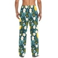 thumbnail image 4 of FORMRS Mens Pajama Pants with Pockets Sleepwear Lounge Bottoms Sizes S-2XL, Green Lemon Leaves, 4 of 7