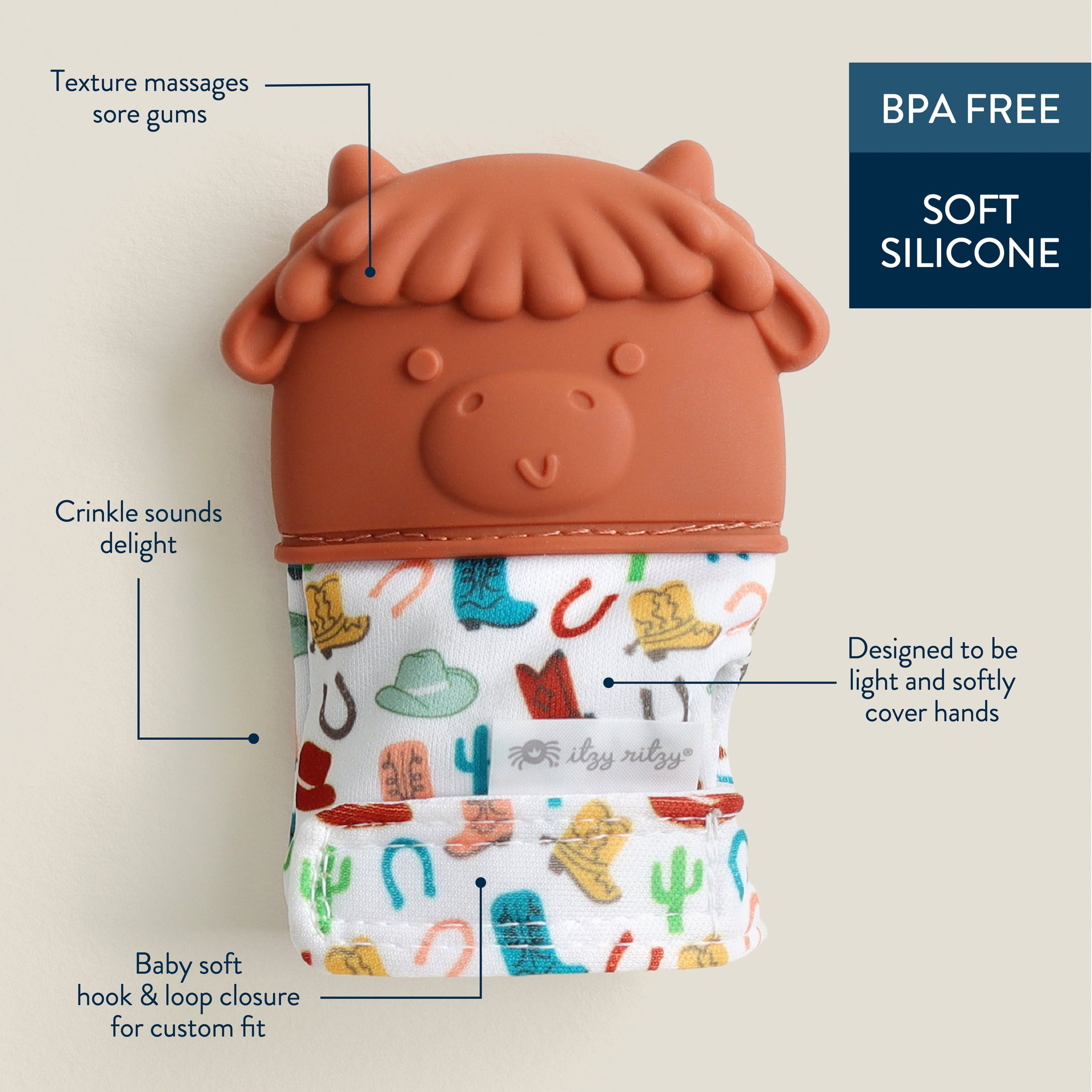 Itzy Mitt™ Highland Cow Teether
