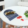 thumbnail image 4 of Servidor de comida europeo, decoración para hogar, adorno, bandeja de aperitivos, bandeja de exhibición, bandeja de para aperitivos, ensalada, Azul oscuro l Macarena bandeja de bocadillos, 4 of 8