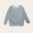 thumbnail image 5 of HAOTAGS Kids Round-Neck Long-Sleeve Sweatshirts (Ages 1 to 13) Lightweight, Soft Pullover Top for Boys and Girls Gray Size 8, 5 of 6