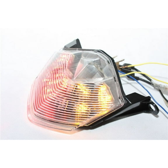 HTT Motorcycle Clear Led Tail Light Brake Light with Integrated Turn Signals Indicators For Kawasaki 07-12 Z750/07-08 Z1000/08-10 ZX-10R ZX1000/09-12 ZX-6R ZX600