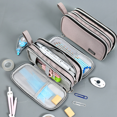 thumbnail image 3 of Estuche grande para lápices, estuche duradero para bolígrafos con gran capacidad, bolsa de papelería portátil con mangoShape5, 3 of 5