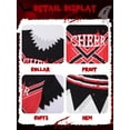 thumbnail image 6 of Hotiary 5-12T Girls Halloween Cheerleader Costume Outfit Set Fancy Dress with Socks, Hair Ties, Pompoms for Halloween Party Birthday Cosplay, 6 of 7