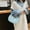 Blue, variant on Trend Women's Retro Sweet Armpit Cloud Bag Tote Bag Fall Dresses for 2022 Spring Winter