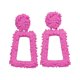 thumbnail image 1 of Pendientes colgantes rectangulares geométricos Pendientes de moda para mujer en rosa intenso, 1 of 8