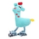 thumbnail image 3 of Juguete de peluche para perro, masticable, cuerda tejida, franela, forma de jirafa, seguro, lindo, para limpiar los dientes de tu mascota, color azul cielo, 3 of 12