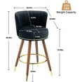 HBBOOMLIFE Stools Degree Swivel Barstools Modern Upholstered Counter