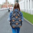 thumbnail image 6 of FORMRS Unisex Backpack Elementary School Travel Bookbag with Reflective Stripes, Blue Elegant Geometric, 6 of 7