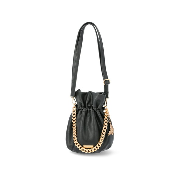 Jessica Simpson Women’s Jolie Drawstring Crossbody Bag, Meteorite Black